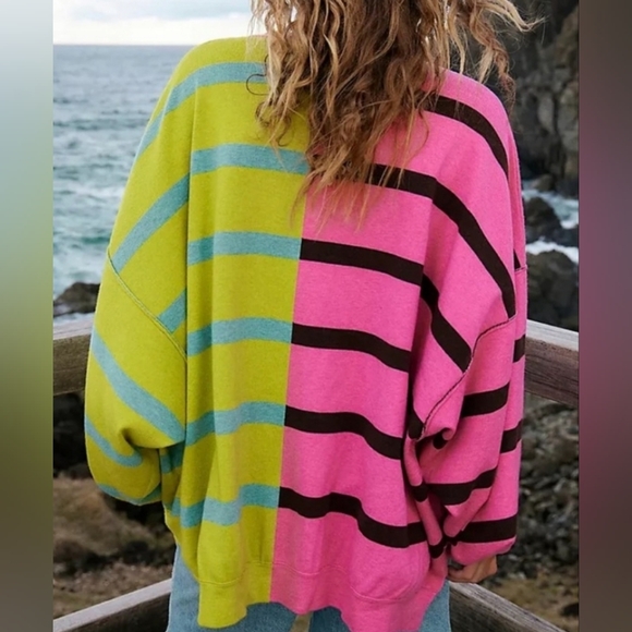Free People Uptown Stripe Pullover - Picture 3 of 6